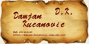 Damjan Kucanović vizit kartica